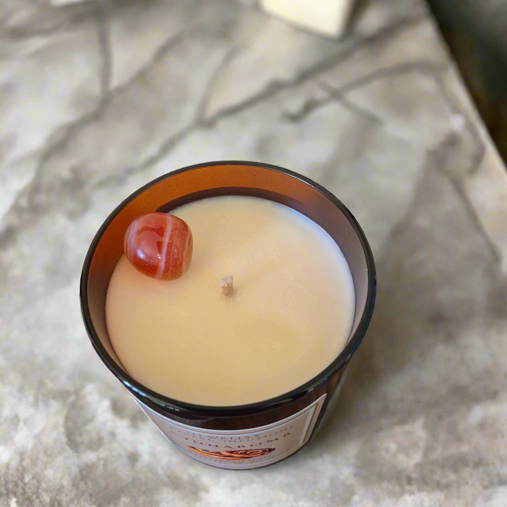 crystal infused candle