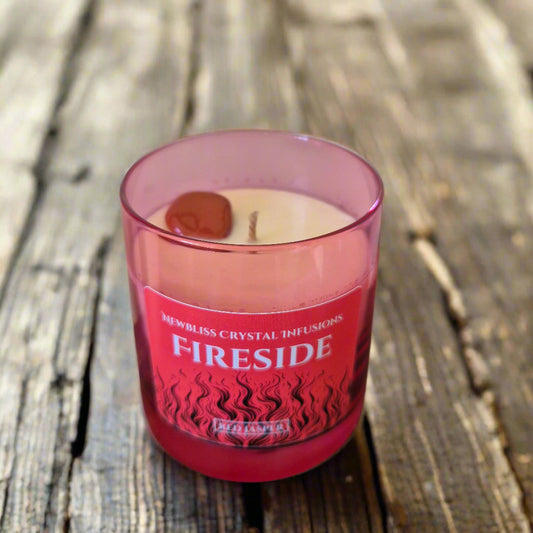 Fireside~ Red Jasper Crystal infused candle