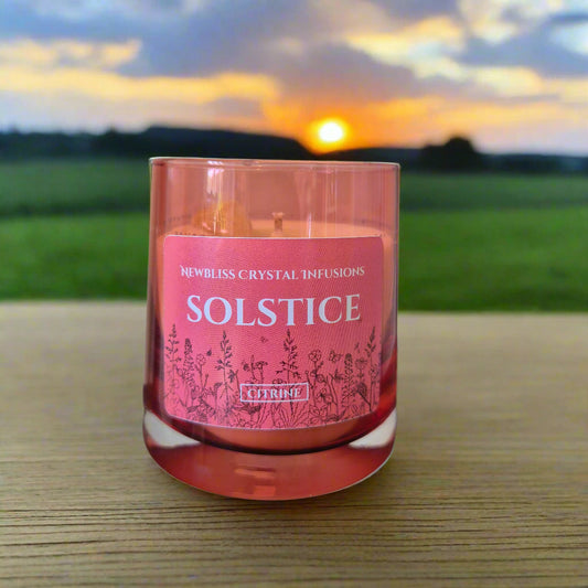 Solstice~ Citrine Infused crystal candle