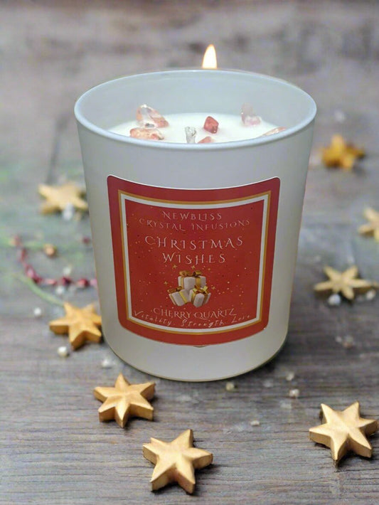 Christmas Wishes ~ Crystal Infused Candle