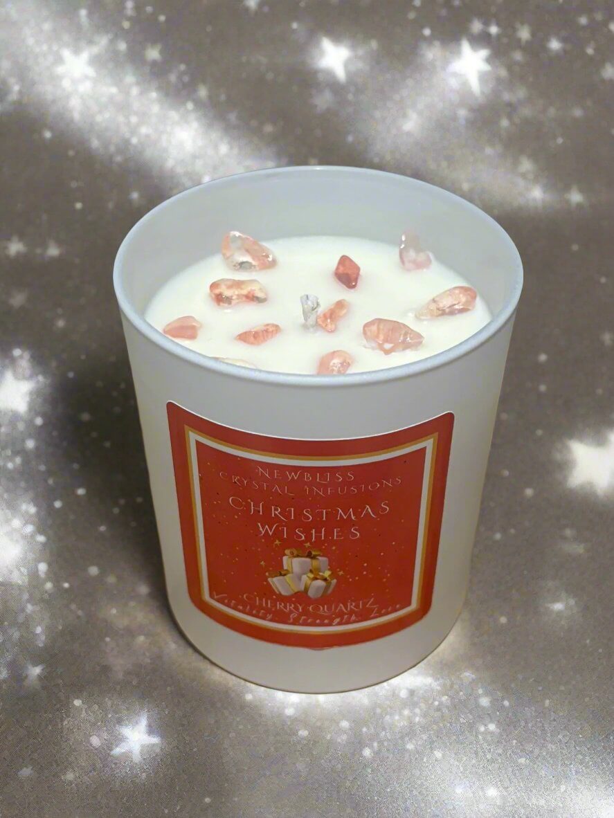 Christmas Wishes ~ Crystal Infused Candle