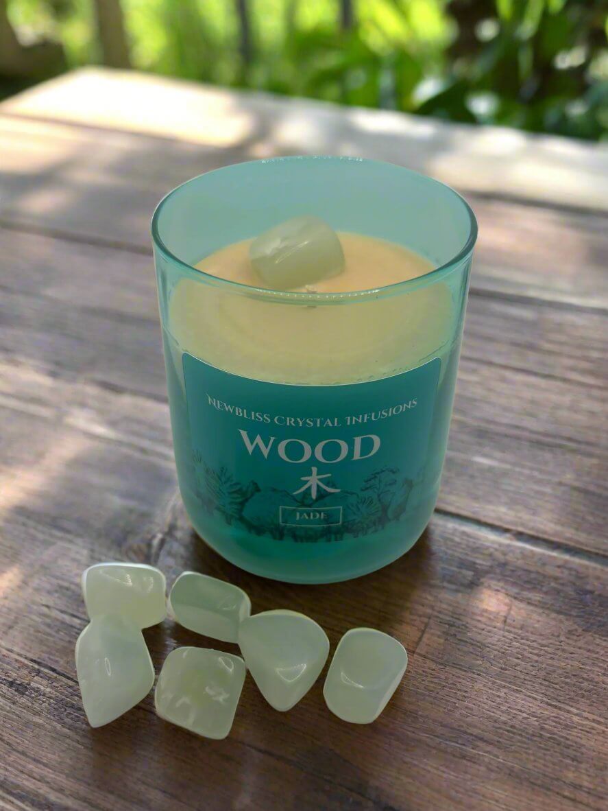 Jade Infused Feng Shui Element candle