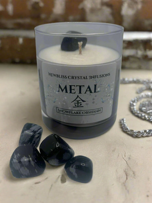 spiritual home decor candle~ crystal infused